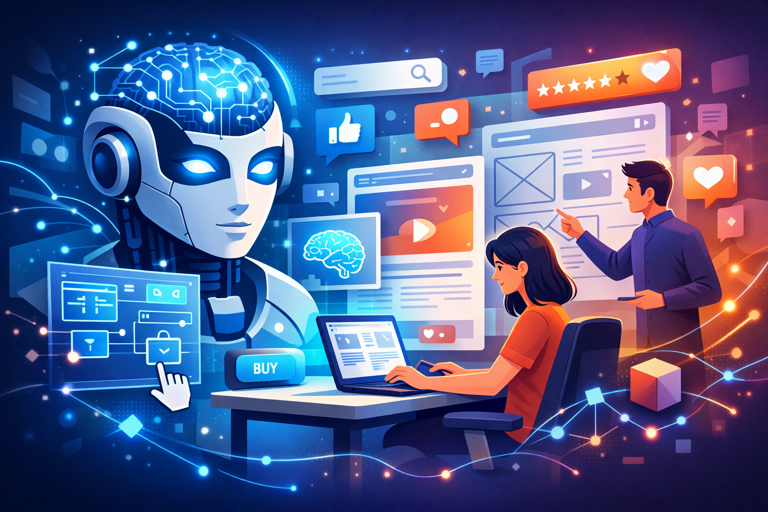 استخدام تقنيات الذكاء الاصطناعي في تحسين تجربة المستخدم على السحاب